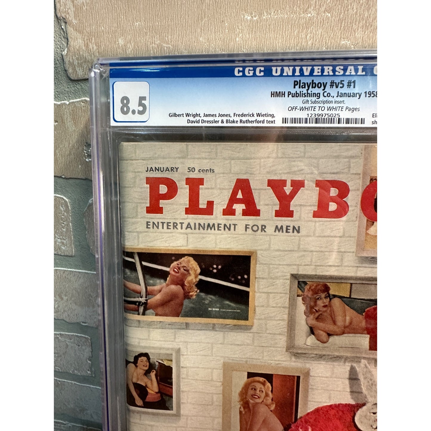 Graded 1958 January Playboy 8.5 Grade Elizabeth Roberts Playmate CGC