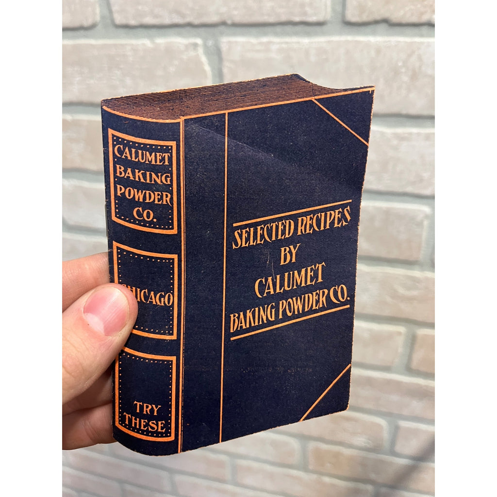 1910's Figural Book Cook Book Selected Recipes by Calumet Baking Powder Co