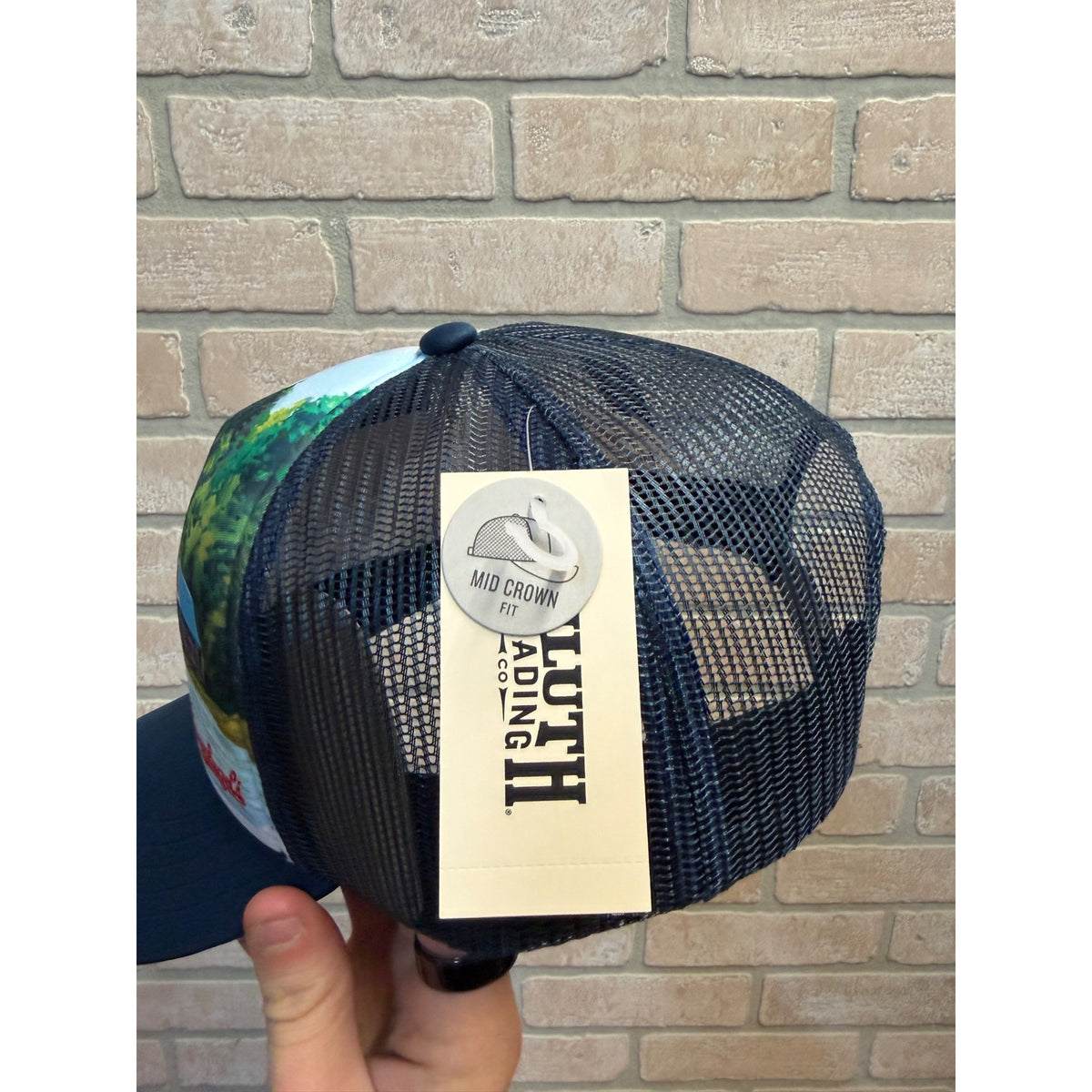 Leinenkugels Mesh Trucker Hat By Duluth Trading Co Mid Crown Fit Lake Scene Design