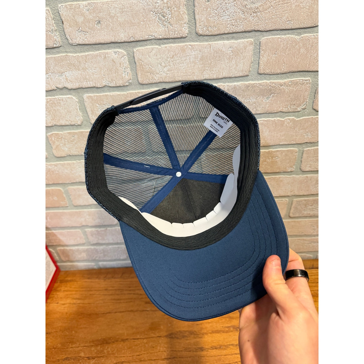 Leinenkugels Mesh Trucker Hat By Duluth Trading Co Mid Crown Fit Lake Scene Design