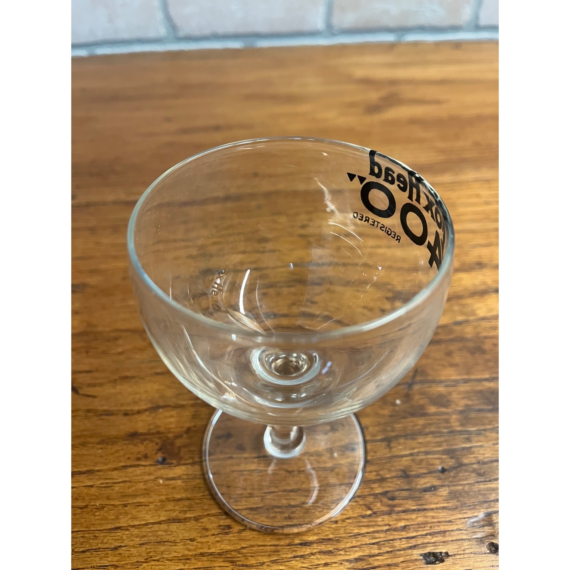 VINTAGE FOX HEAD 400 BEER ACL DRINKING GLASS FOX HEAD BREWING CO WAUKESHA WI