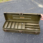 VTG Antique Fishing Tackle Lure Box Metal HOBART WATERTITE Tray MPLS MINN