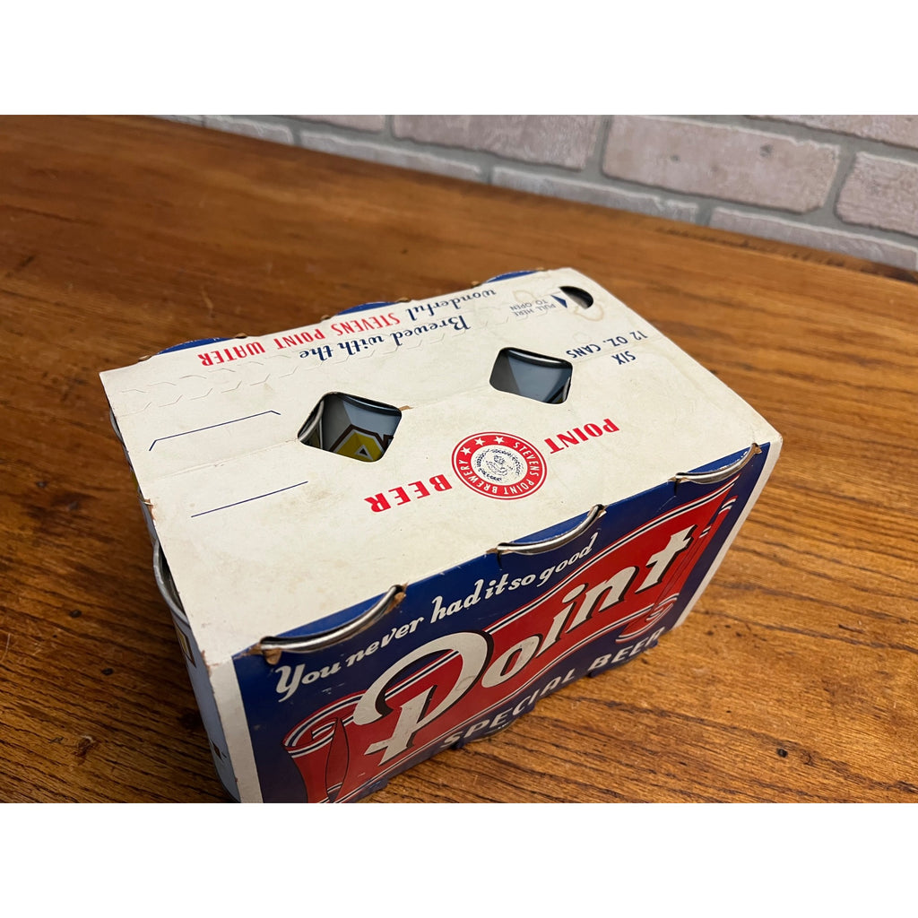 Vintage Point Beer 6-Pack Case Carrier w/ AF Basebrau Flat Cans Stevens Point WI