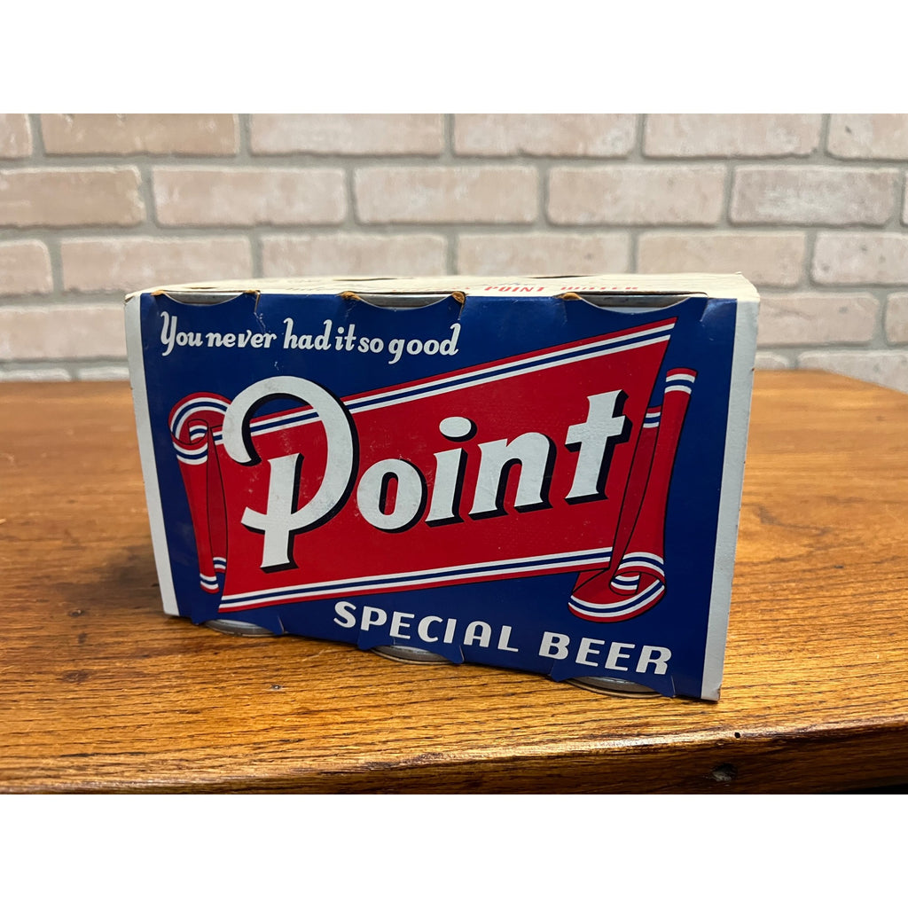 Vintage Point Beer 6-Pack Case Carrier w/ AF Basebrau Flat Cans Stevens Point WI