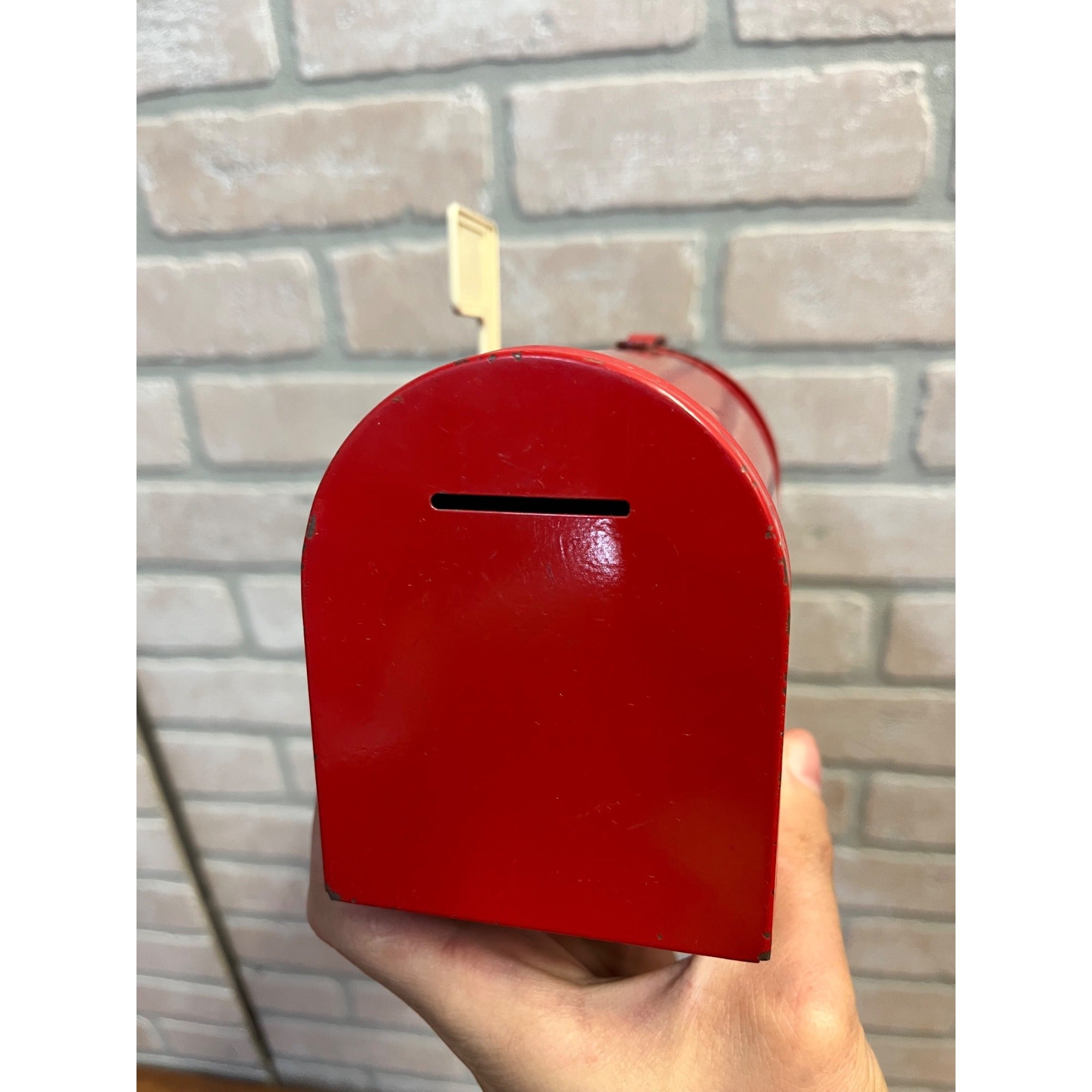 Vintage International Harvester IH Farm Miniature Mailbox Bank Miniature Metal USA