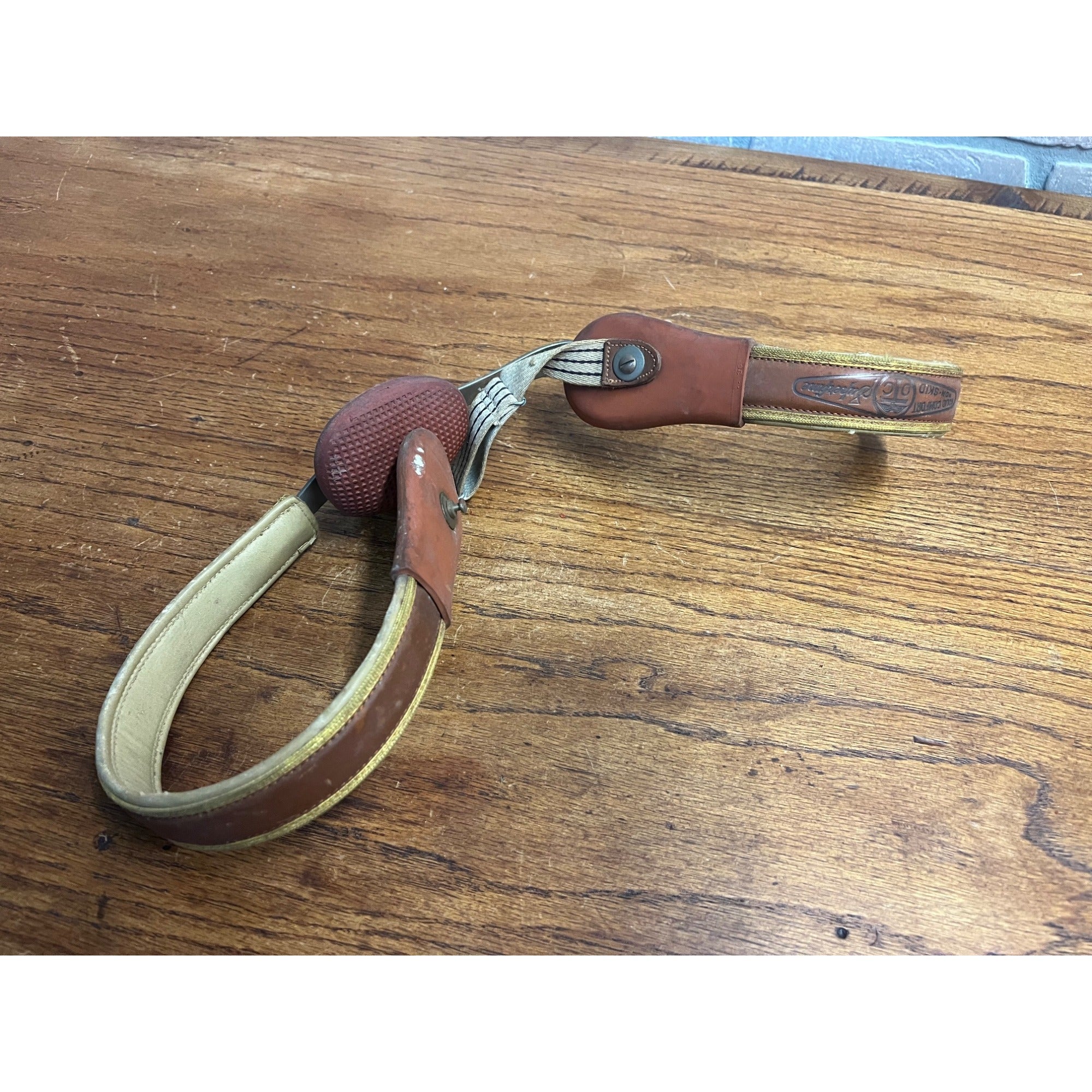 Antique Vintage Hernia Belt Medical Device Oddity Leather Ohio Truss Co. 1900s