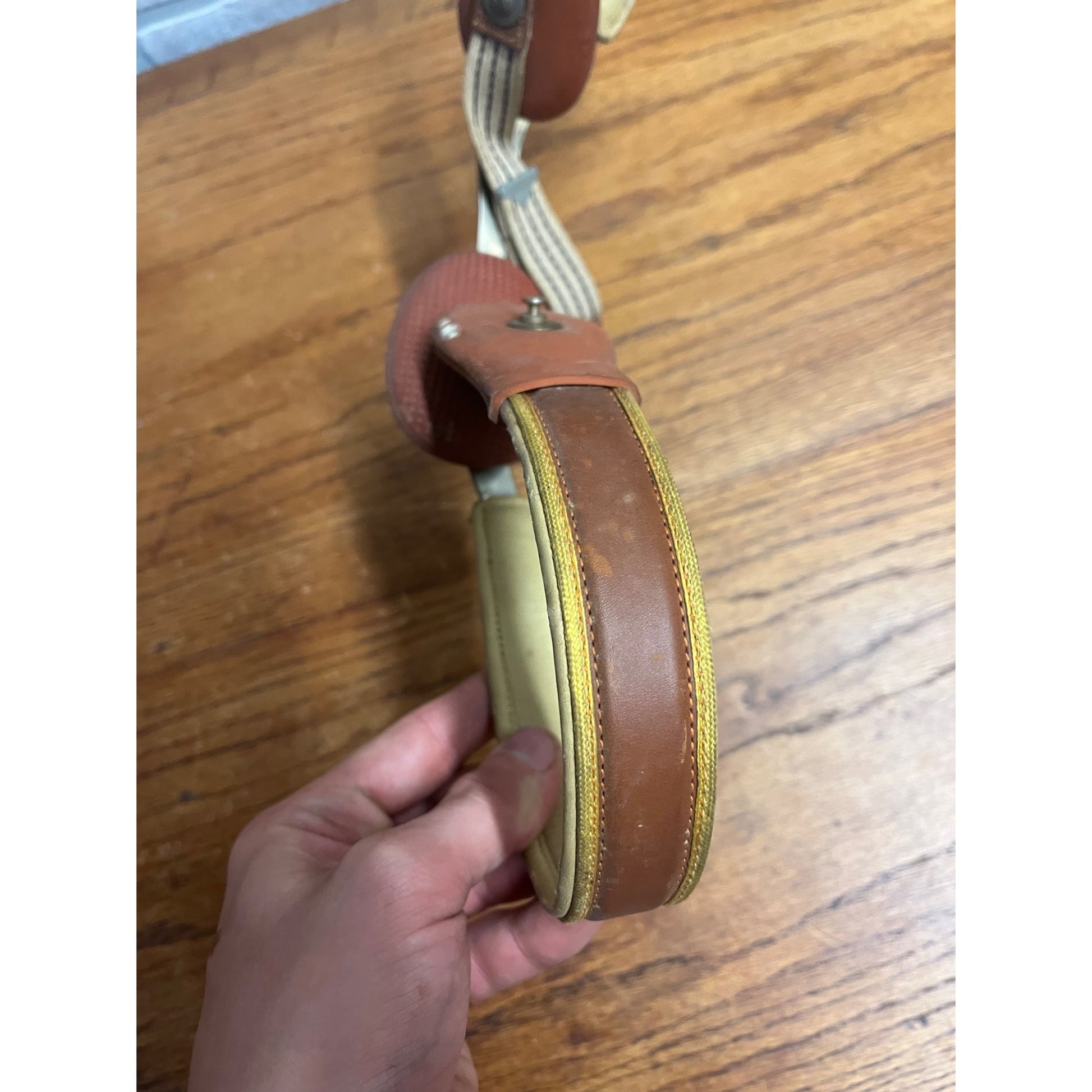 Antique Vintage Hernia Belt Medical Device Oddity Leather Ohio Truss Co. 1900s