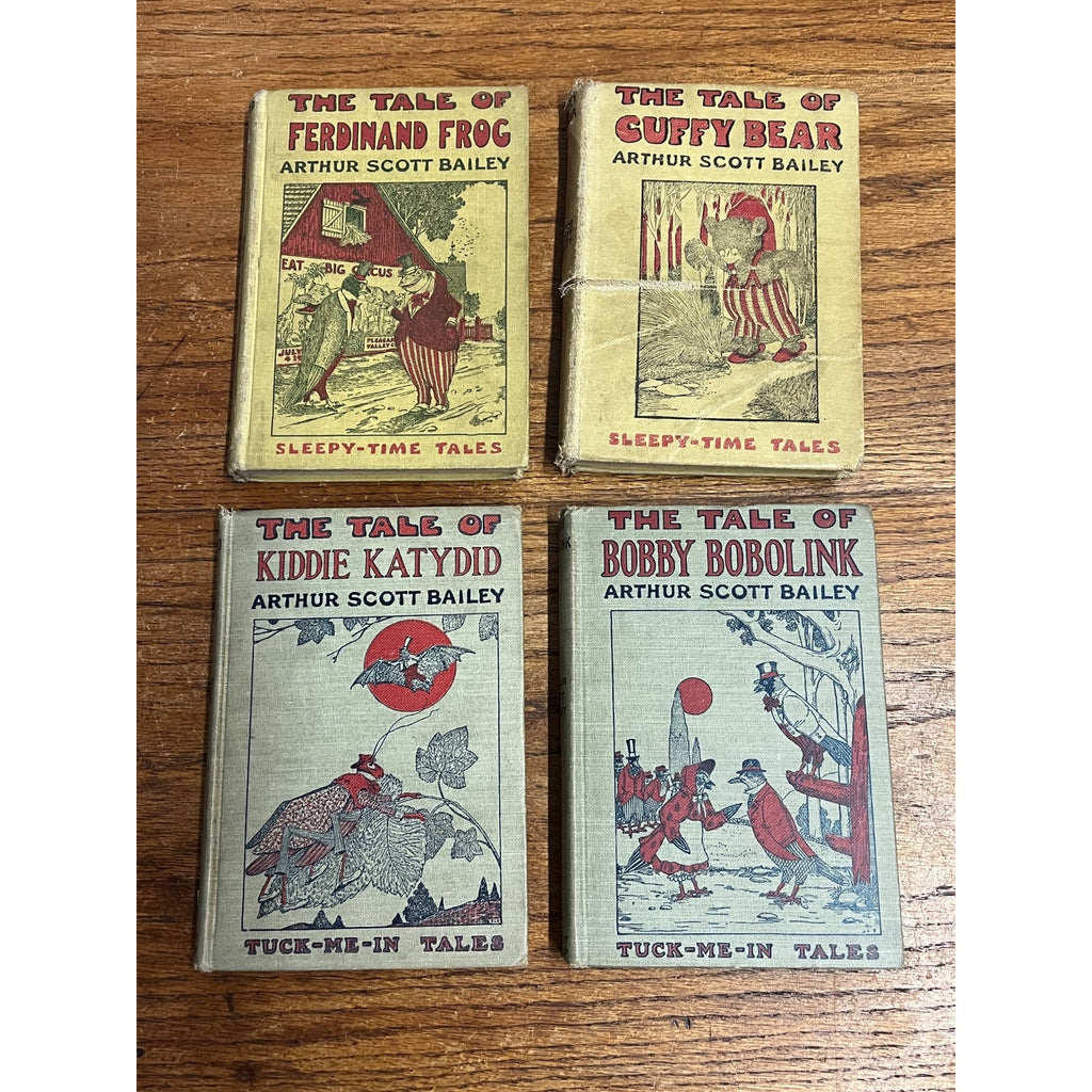 Lot of 4 Vintage Hardcover Arthur Scott Bailey Children's Books Tuck Me in Sleepy Time
