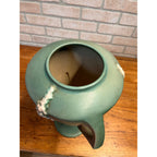 Large 16" Roseville Foxglove Green Double Handled ArtDeco Flower Vase 55-16