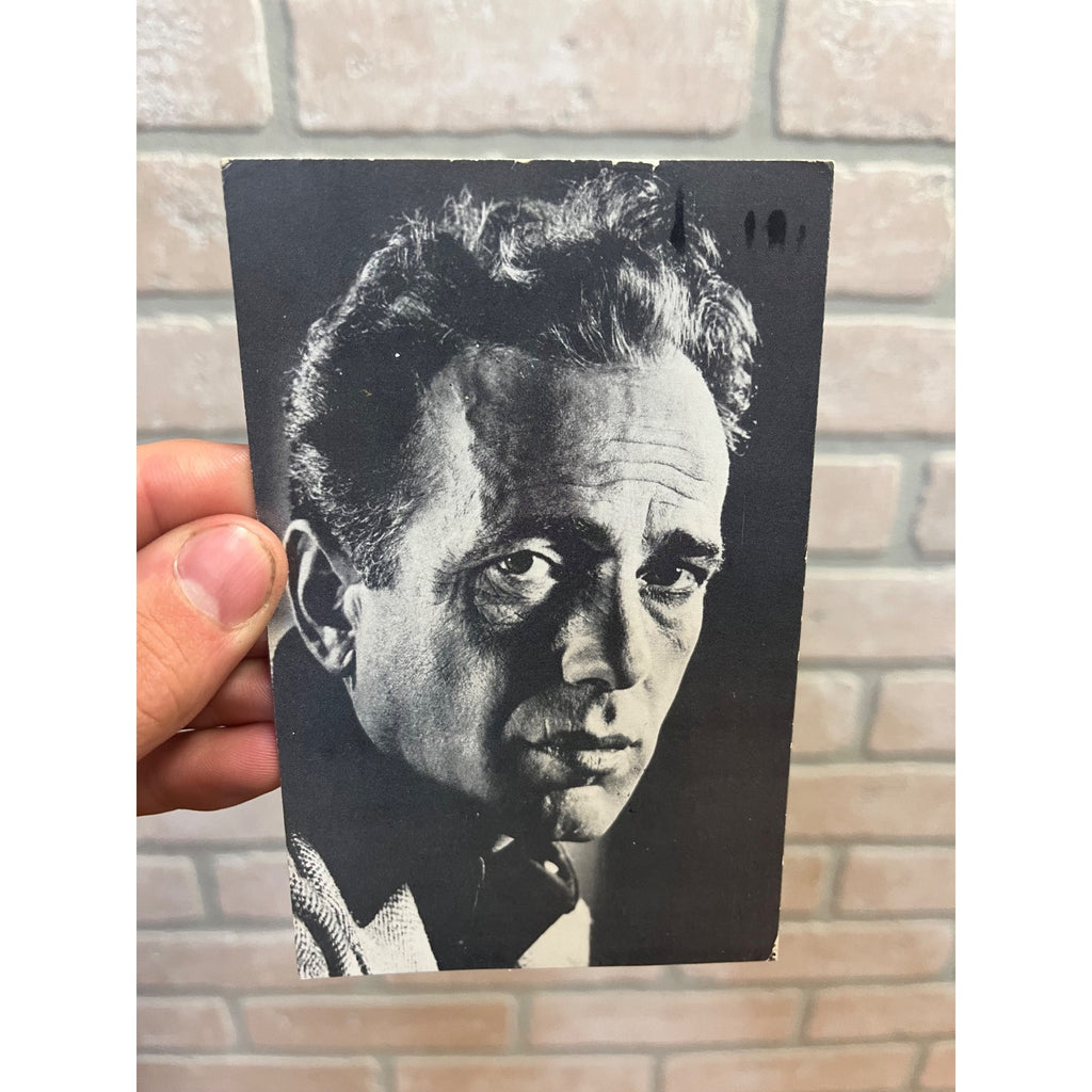 1948 Official Warner Bros Humphrey Bogart Photo Postcard Facsimile Signature Autograph
