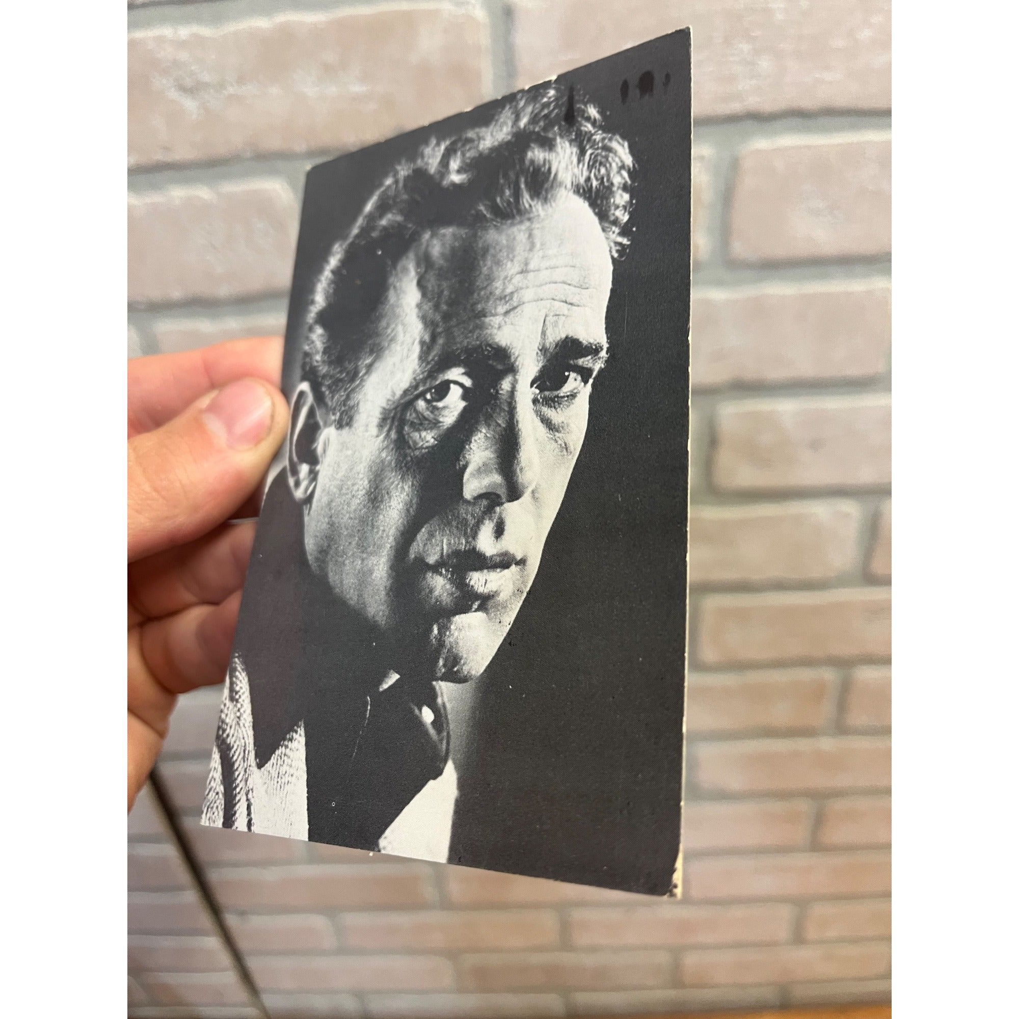 1948 Official Warner Bros Humphrey Bogart Photo Postcard Facsimile Signature Autograph