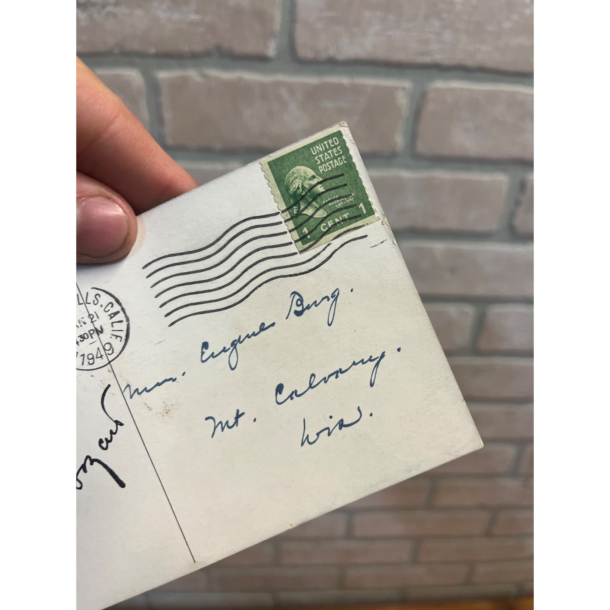 1948 Official Warner Bros Humphrey Bogart Photo Postcard Facsimile Signature Autograph