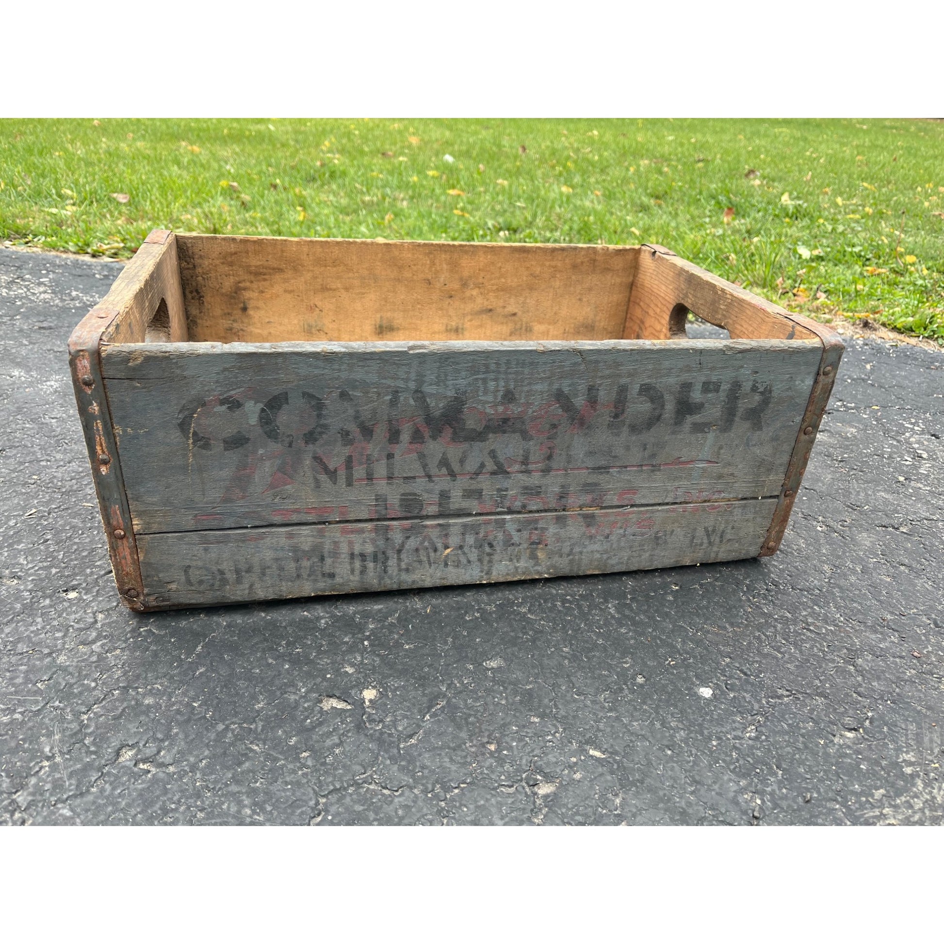 RARE Vintage Capitol Brewing Co. Commander Beer Milwaukee WI Wooden Crate Case