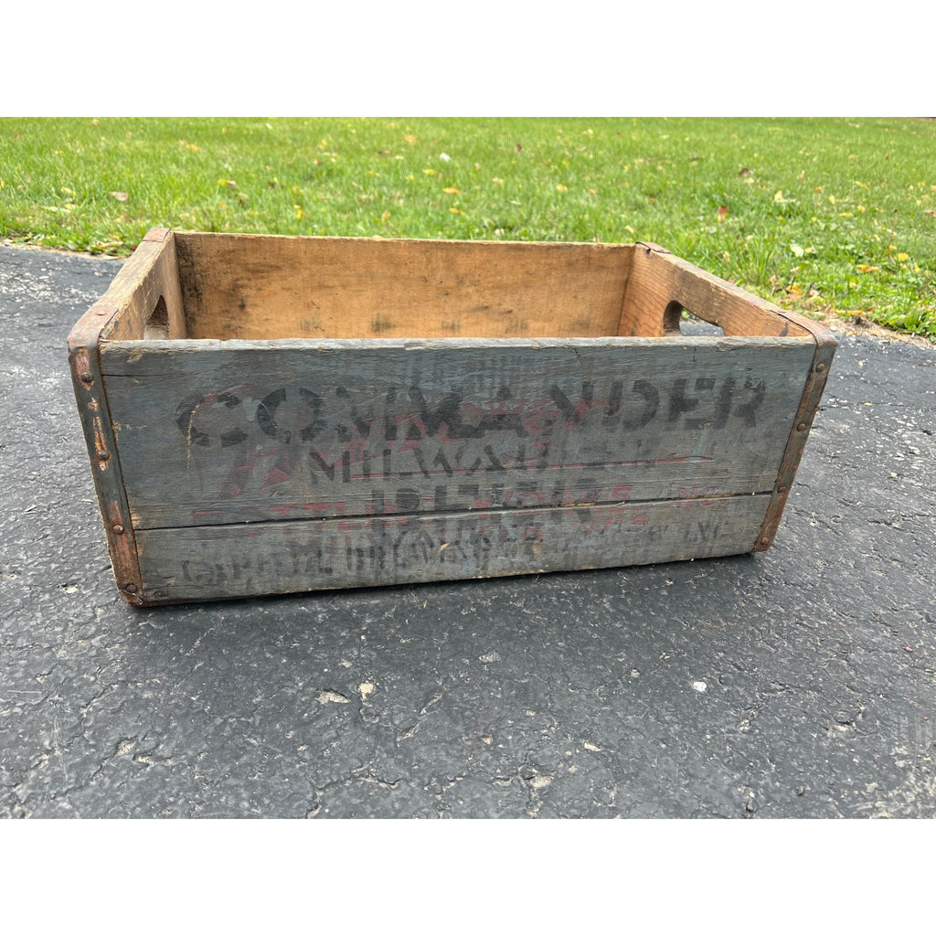 RARE Vintage Capitol Brewing Co. Commander Beer Milwaukee WI Wooden Crate Case