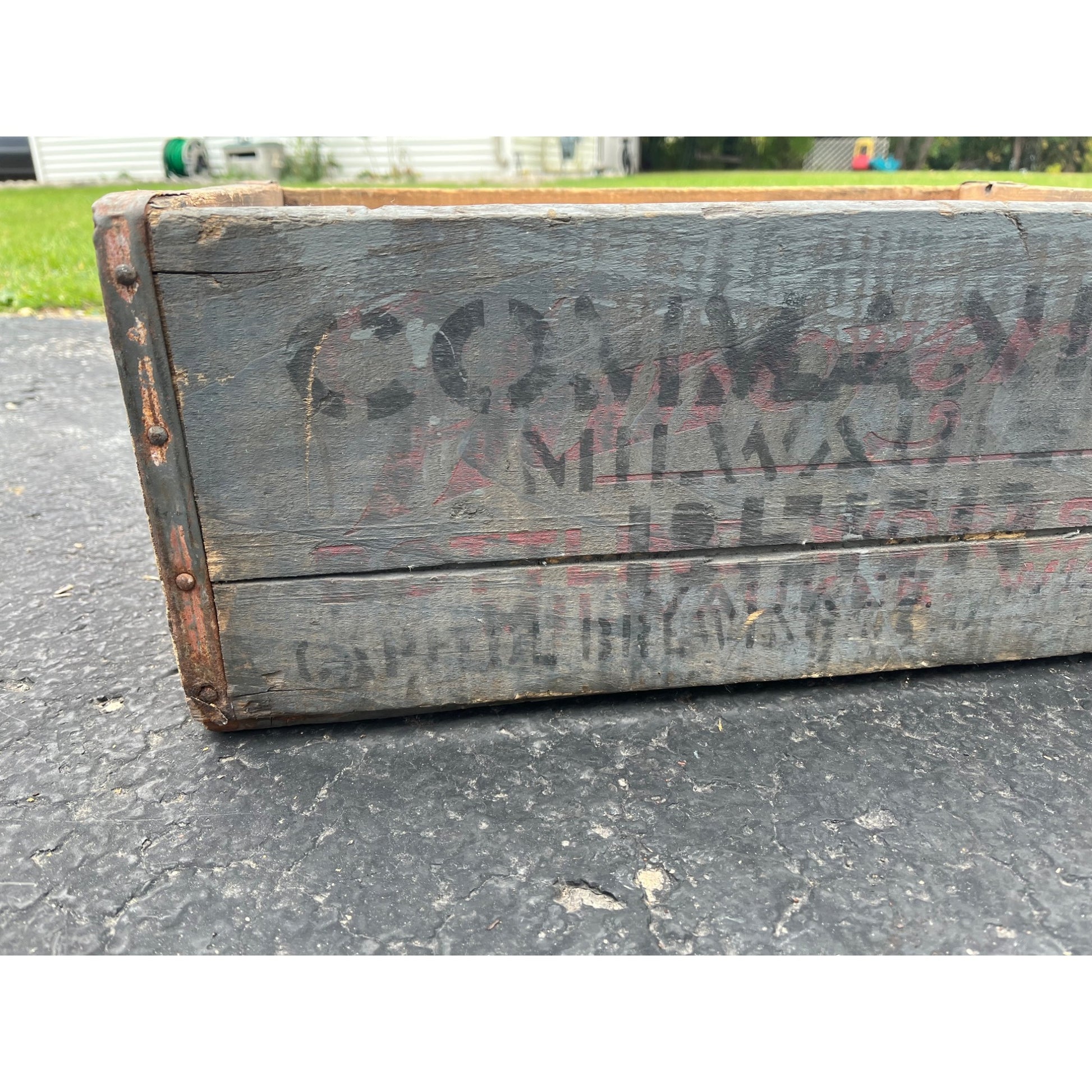 RARE Vintage Capitol Brewing Co. Commander Beer Milwaukee WI Wooden Crate Case