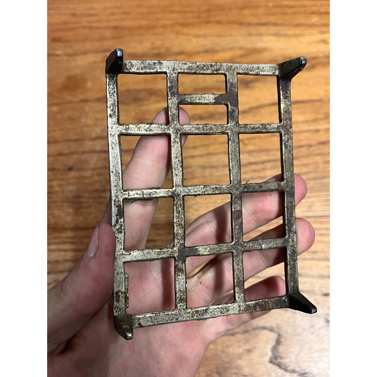 Antique Trivet Cast Iron Rectangle Apostle Shaker Community Canterbury NH 1800