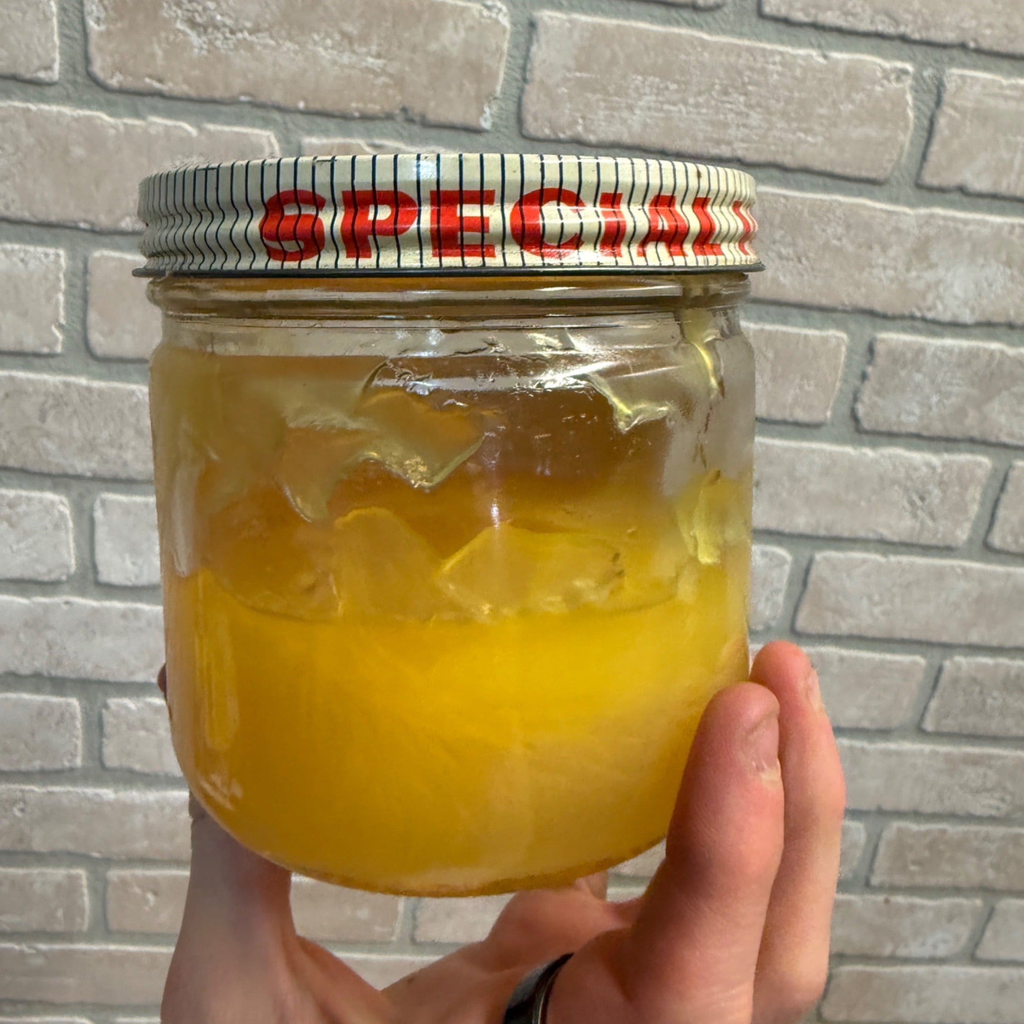 Vintage 1950s Vaseline Petroleum Jelly 1lb Glass Jar Advertising Decor