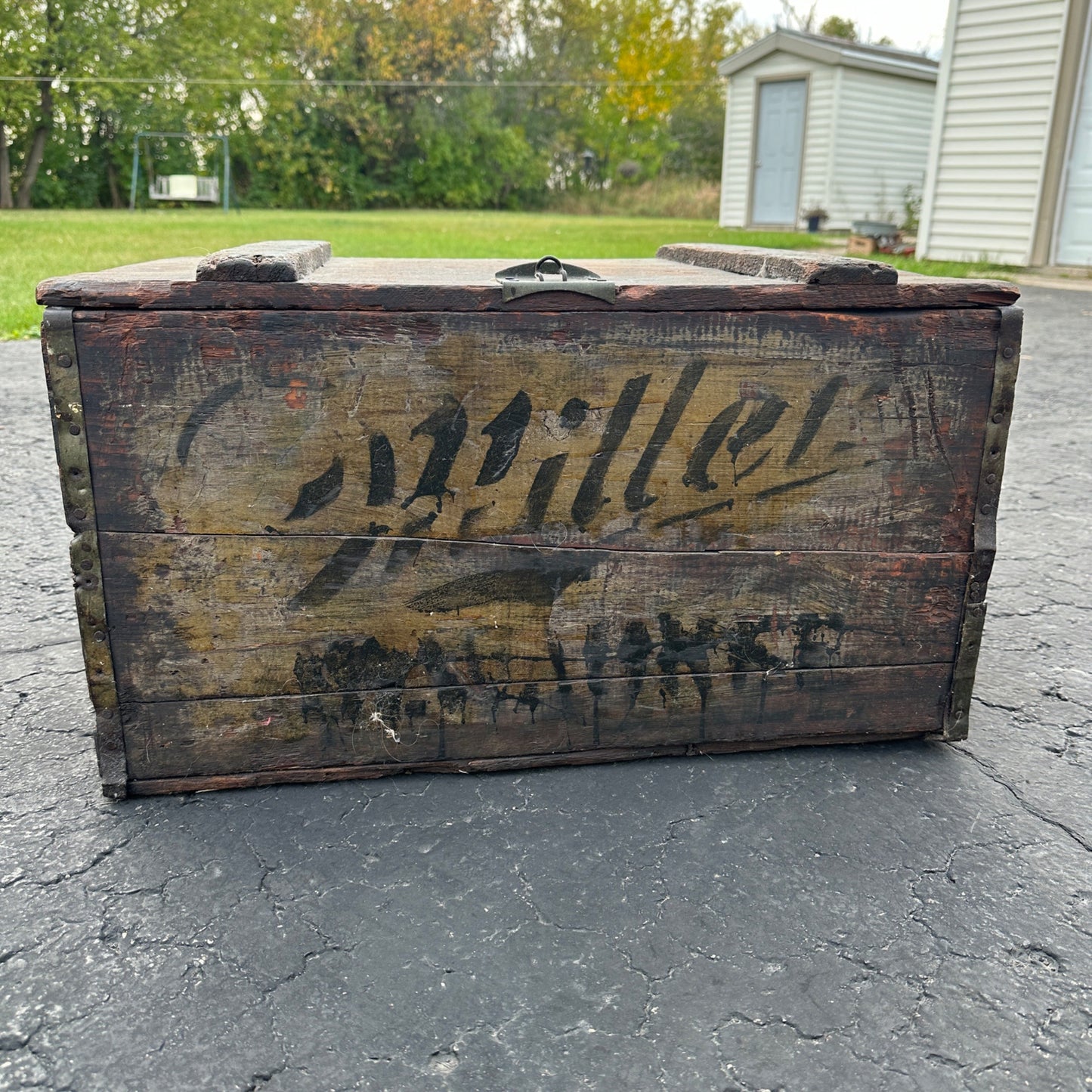 Pre-Prohibition Large Miller Beer Milwaukee Wis Wooden Crate for 24oz Bottles