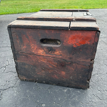 Pre-Prohibition Large Miller Beer Milwaukee Wis Wooden Crate for 24oz Bottles