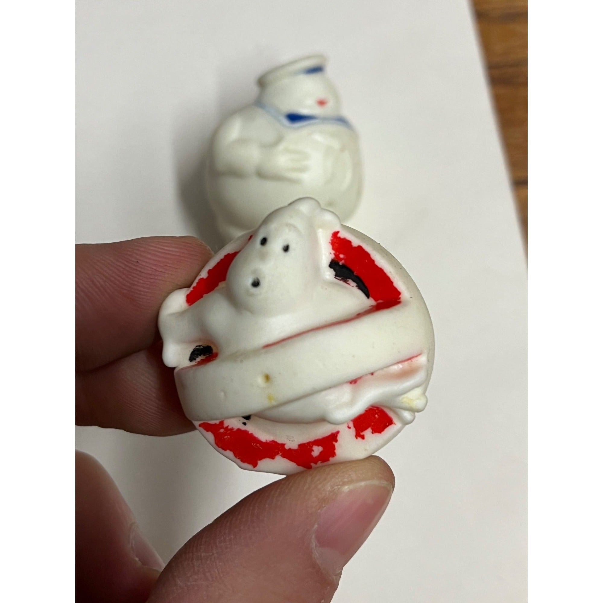 Vintage 1986 The Real Ghostbusters Spitballs Logo Stay Puft LJN - As-Is