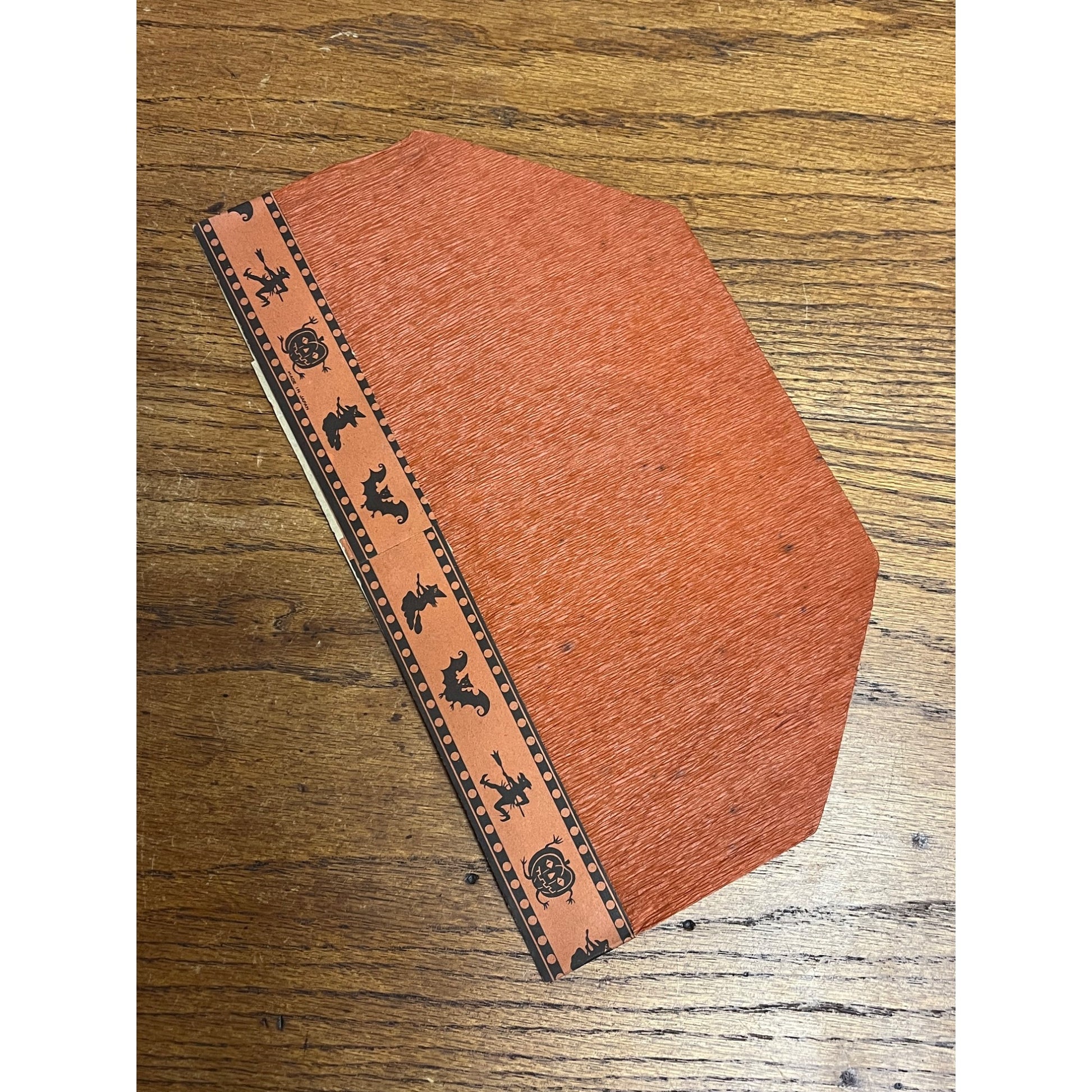 Vintage 1930s Halloween Party Costume Hat Crepe Tissue Paper Bat Witch JOL