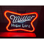 Vintage Miller High Life Beer Neon Lighted Bar Sign Advertising - Works - READ