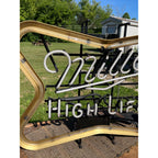 Vintage Miller High Life Beer Neon Lighted Bar Sign Advertising - Works - READ