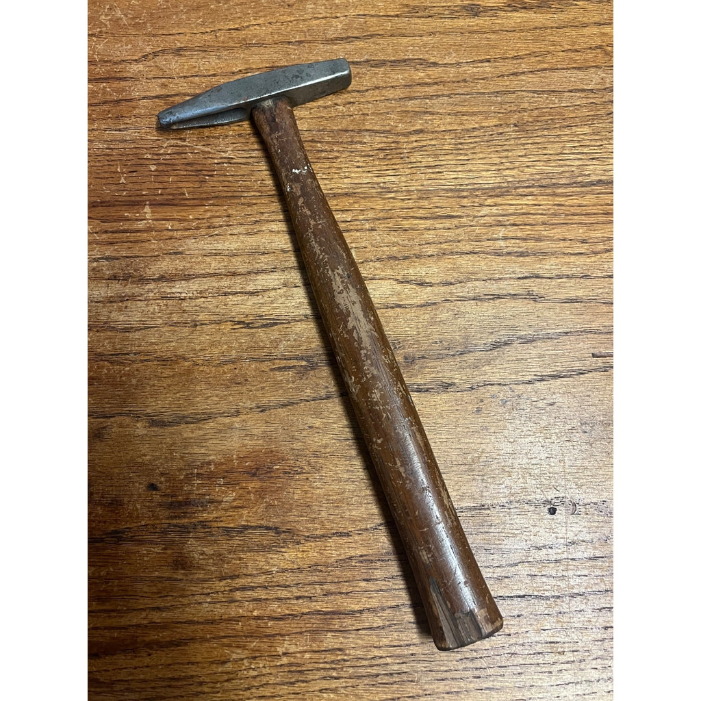 Vintage Antique Tack Hammer Head w/ Handle 7oz Square Face Slotted Tack Puller