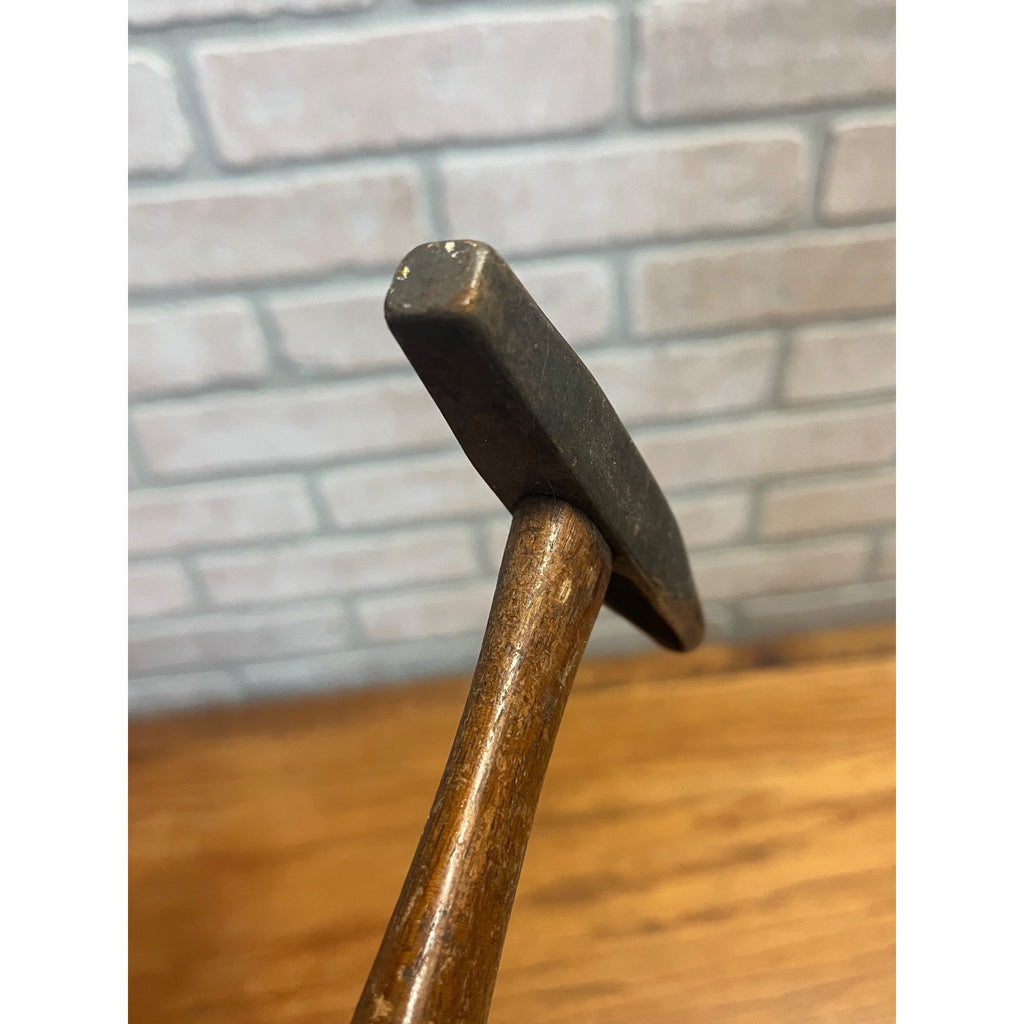 Vintage Antique Tack Hammer Head w/ Handle 7oz Square Face Slotted Tack Puller
