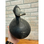 Antique Vintage Bluebill Hen Wood Decoy Glass Eye Wisconsin Find