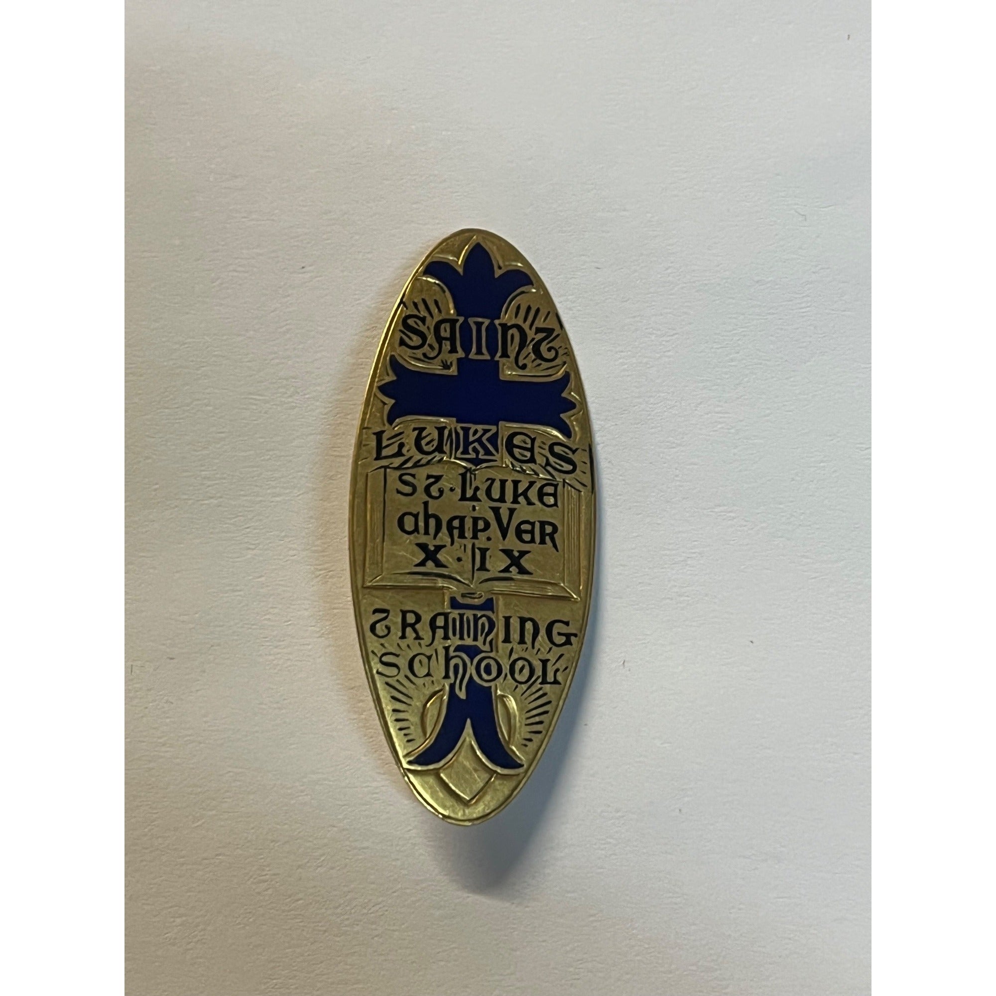 Vintage St Lukes Nursing Training School 10K Yellow Gold Pin Pinback - 3.87g