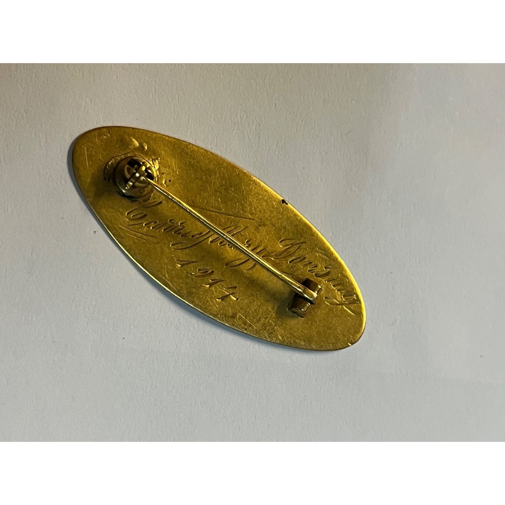 Vintage St Lukes Nursing Training School 10K Yellow Gold Pin Pinback - 3.87g