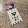 Vintage Schroer Lumber Co La Farge Wisconsin Advertising Matchbook