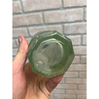 John Graf Milwaukee Wis Aqua Blue Glass Soda Bottle Blob Top Octagon Base WI