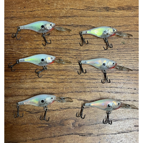 Rapala Glass Shad Raps Fishing Lures Lot (6) Used Vintage Bait #5