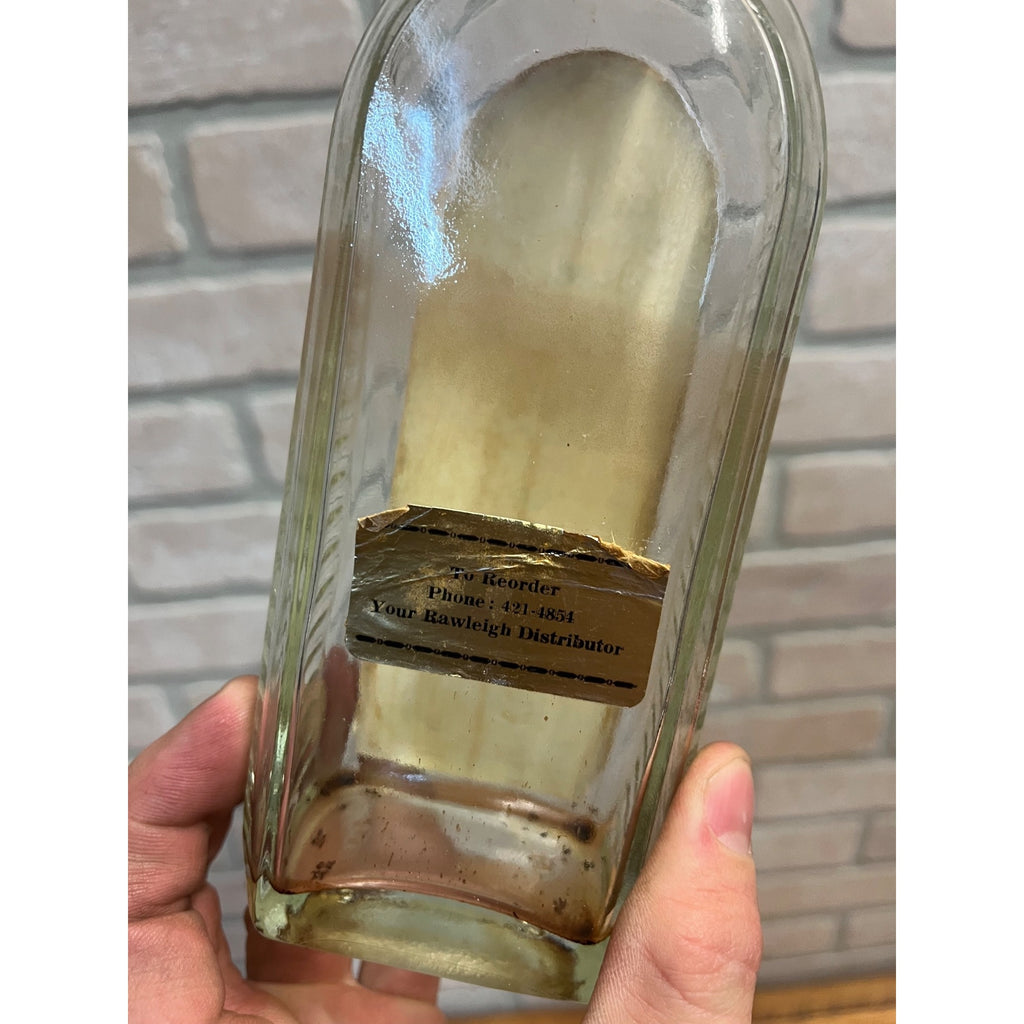 Vintage W. T. Rawleigh Artificial Vanilla Flavoring Glass Bottle Advertising EMPTY