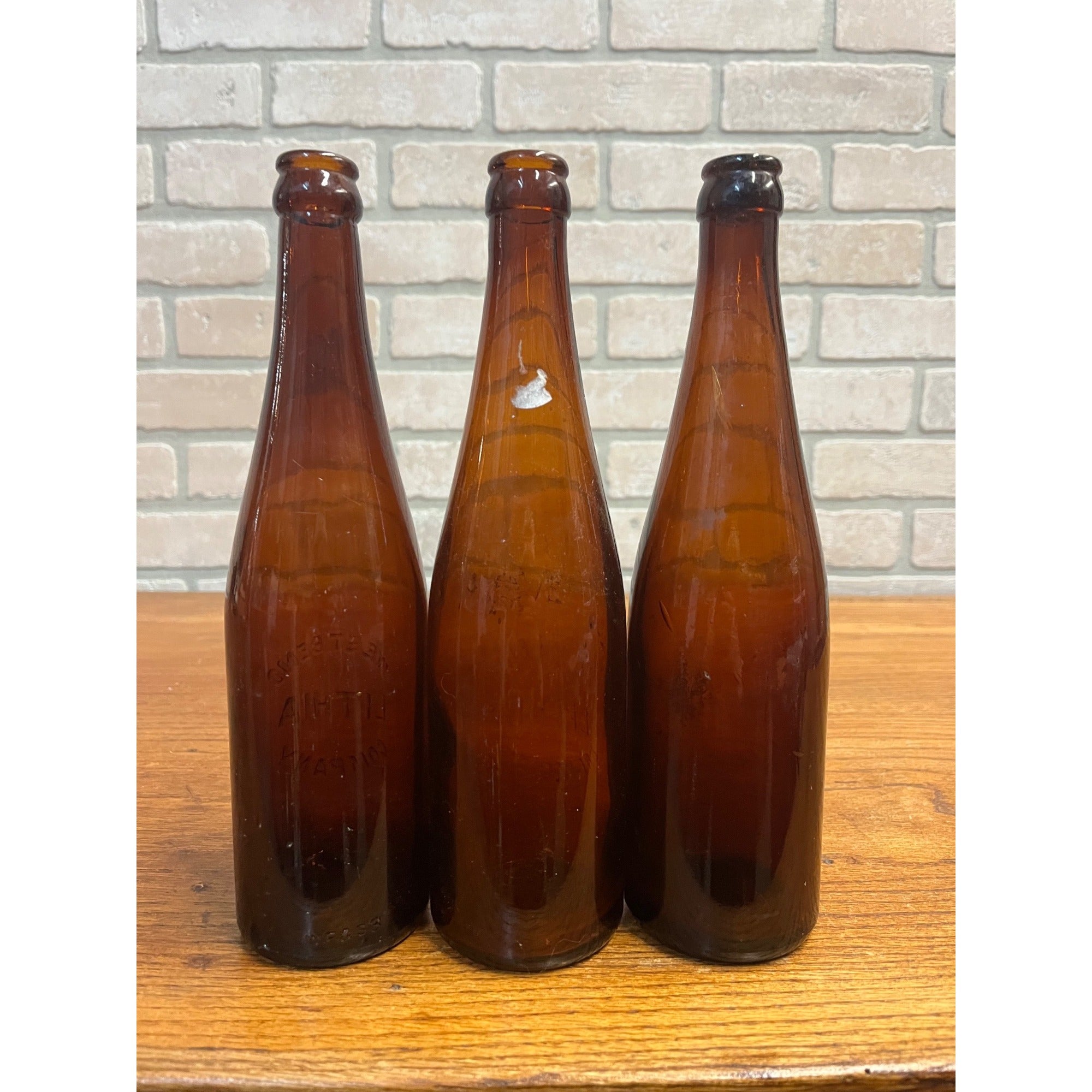 (3) Pre Prohibition West Bend Lithia Company Beer Bottle Wisconsin WI