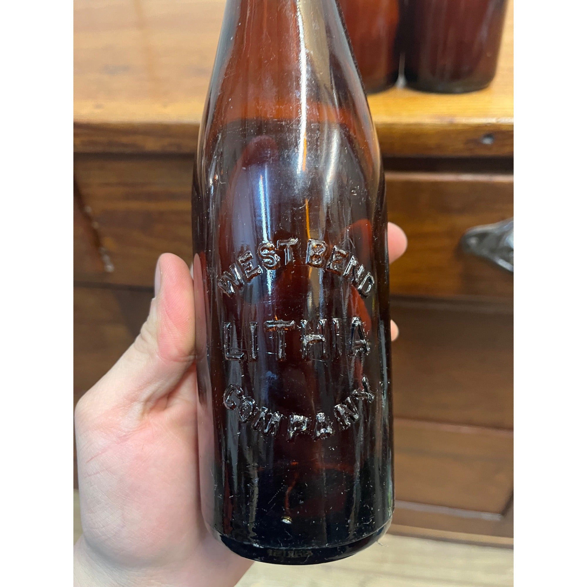 (3) Pre Prohibition West Bend Lithia Company Beer Bottle Wisconsin WI