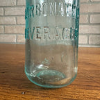 Early 1900s Hires Root Beer Embossed Aqua Soda Bottle Carbonated Beverages 10" Vintage