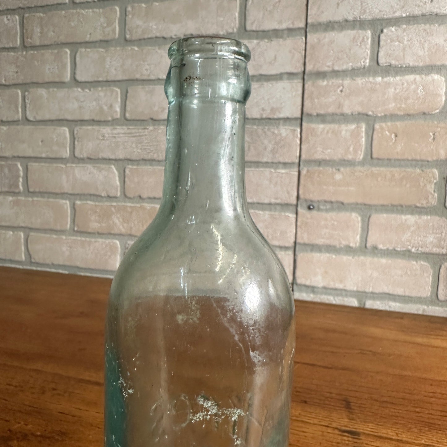 Early 1900s Hires Root Beer Embossed Aqua Soda Bottle Carbonated Beverages 10" Vintage