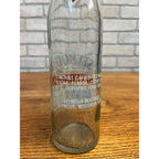Vintage Seymour Beverages ACL 16oz Clear Glass Soda Bottle Wisconsin Wis WI