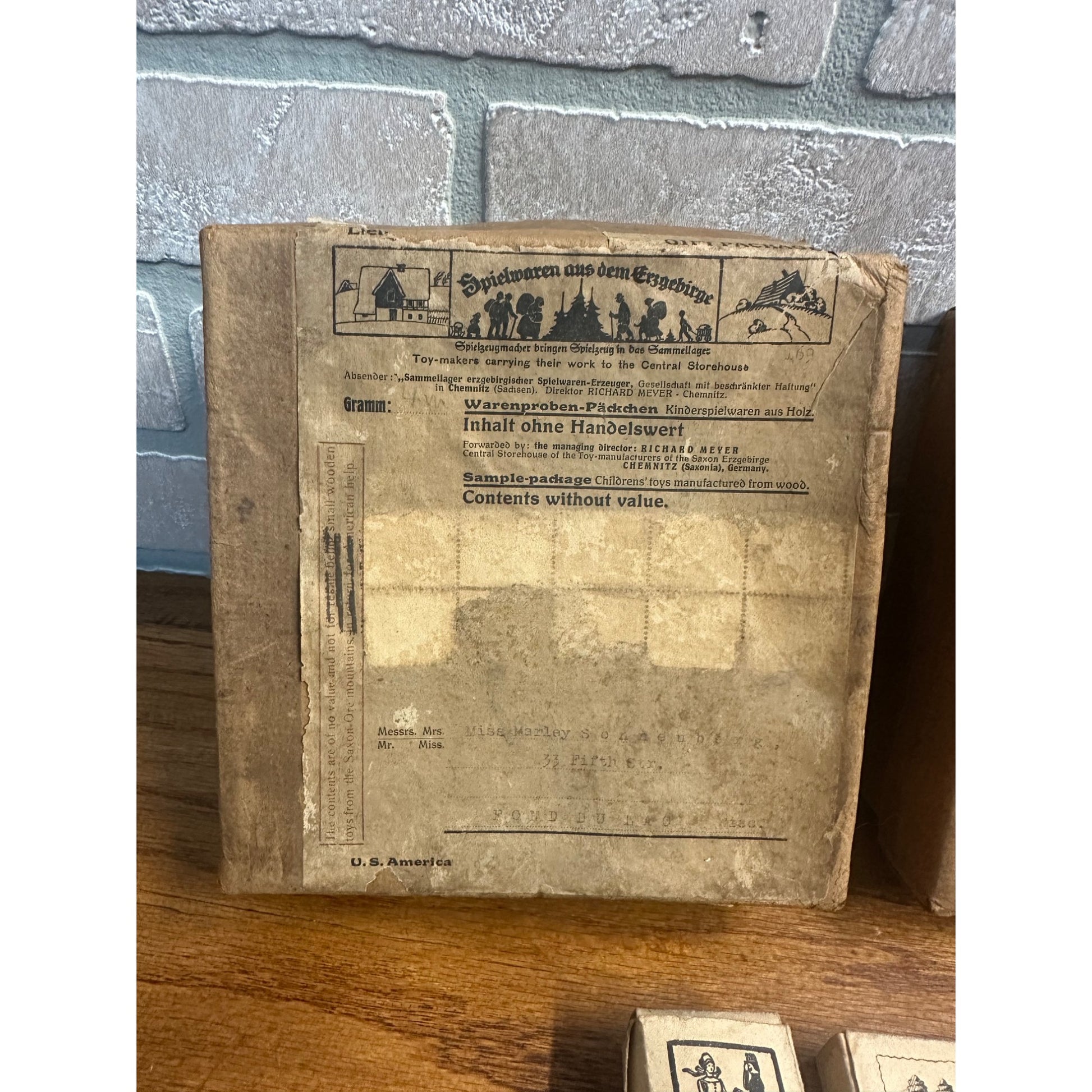 RARE Antique German Miniature Wood SAMPLE Toys Saxon Ore Mountains Erzgebirge