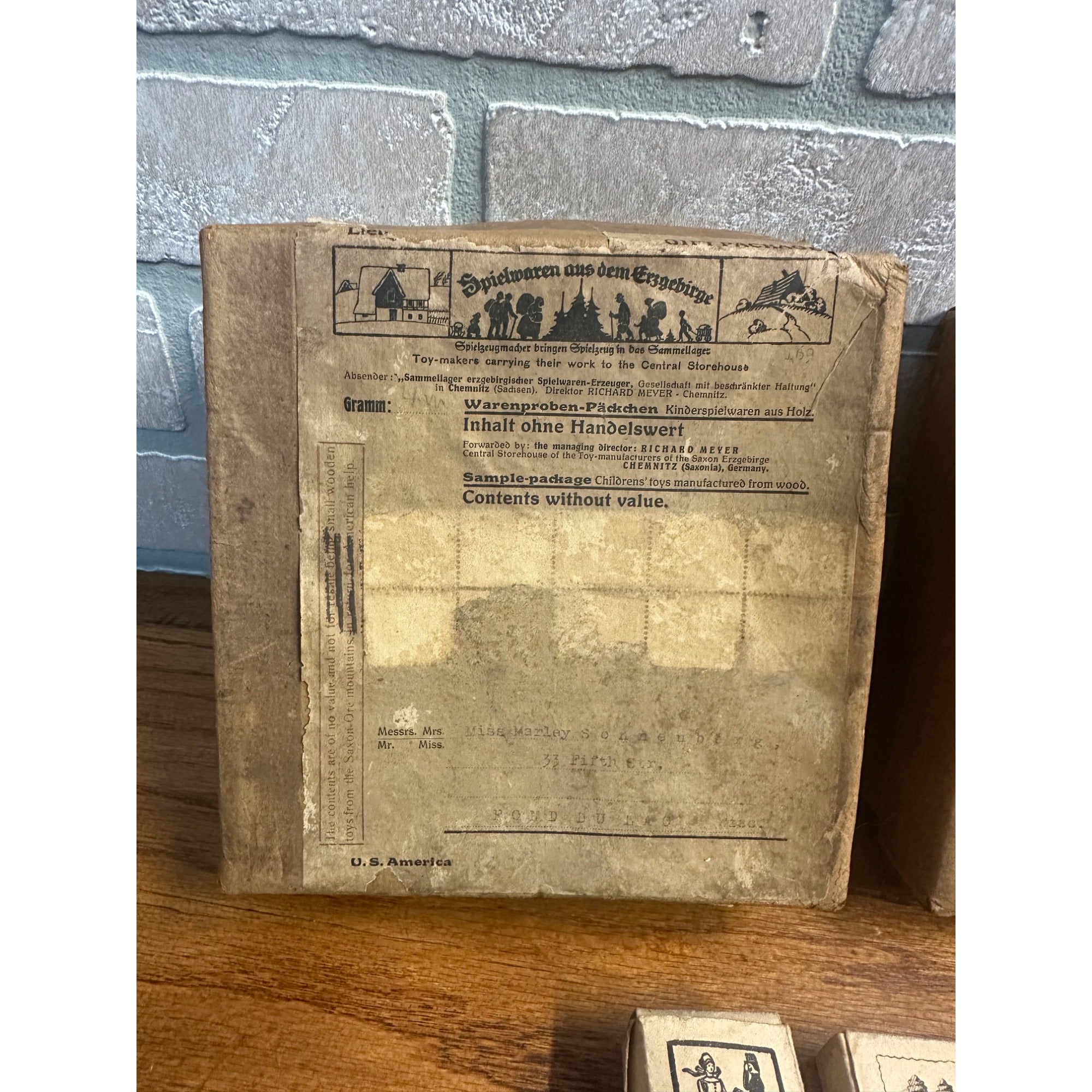 RARE Antique German Miniature Wood SAMPLE Toys Saxon Ore Mountains Erzgebirge