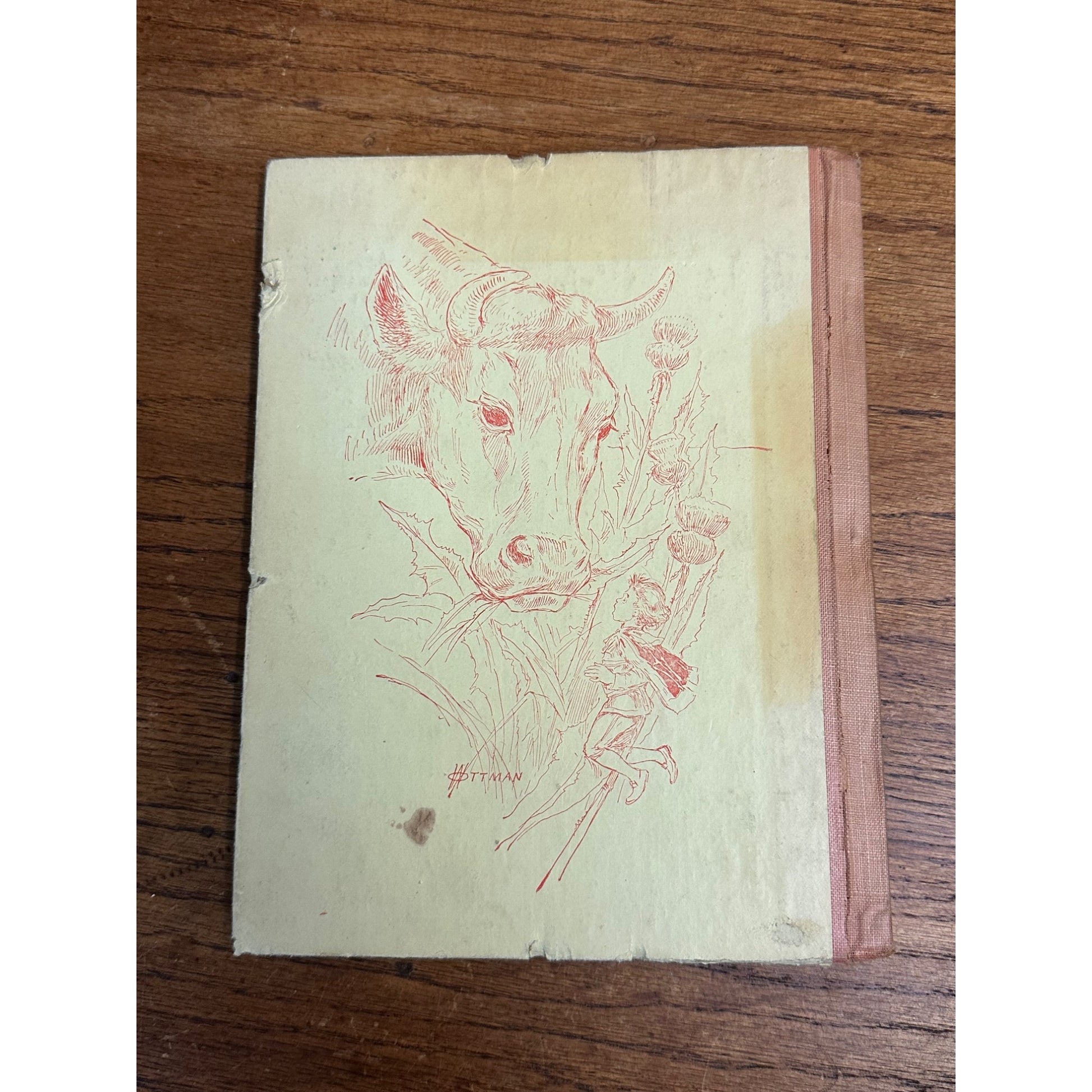 Antique 1880s Aesops Fables Children's Book Illustrated M.A. Donohue Hardcover