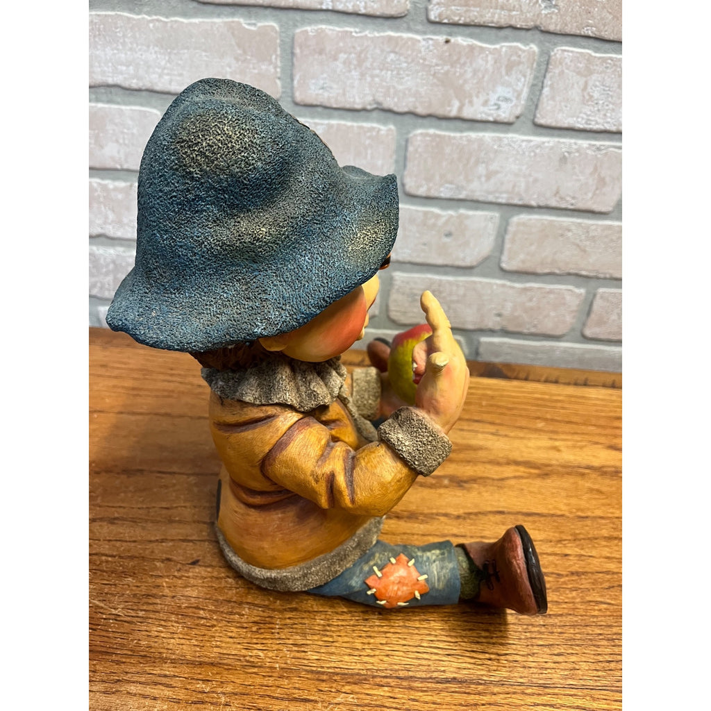 Vintage Resin Laaf Garden Statue Gnome or Elf With Bee on Nose Circa 1997 Holland Design Terra Lavartica Sculpture