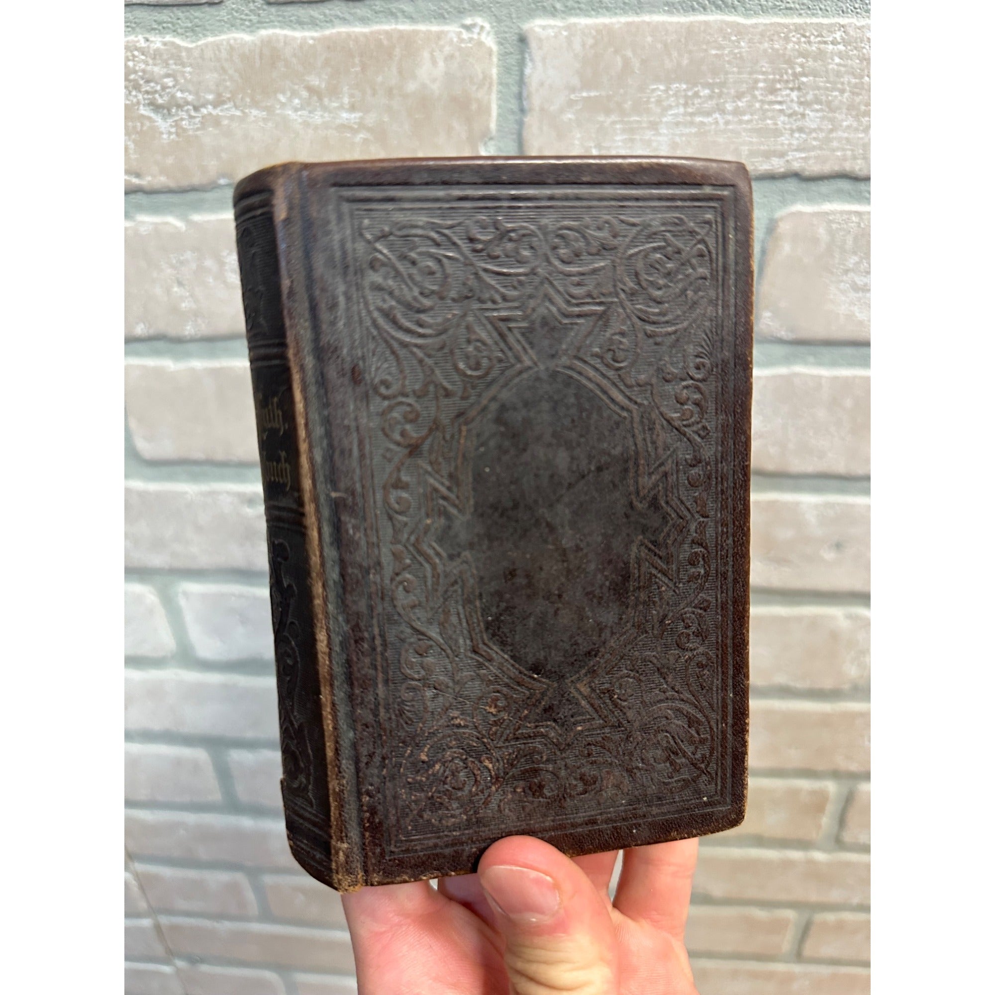 Antique c1890s Evangelical Lutheran Song Book Hymnal Hardcover German