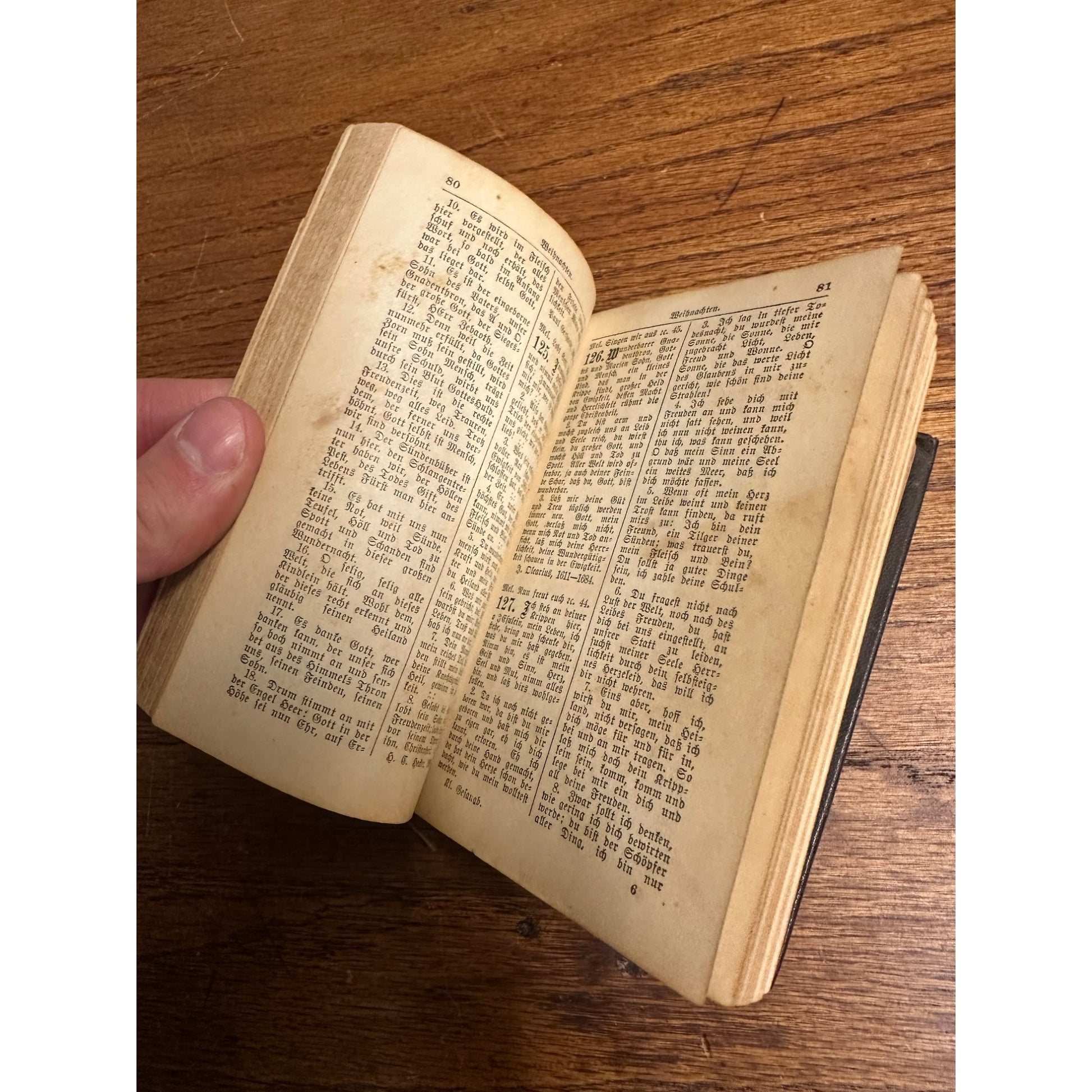 Antique c1890s Evangelical Lutheran Song Book Hymnal Hardcover German