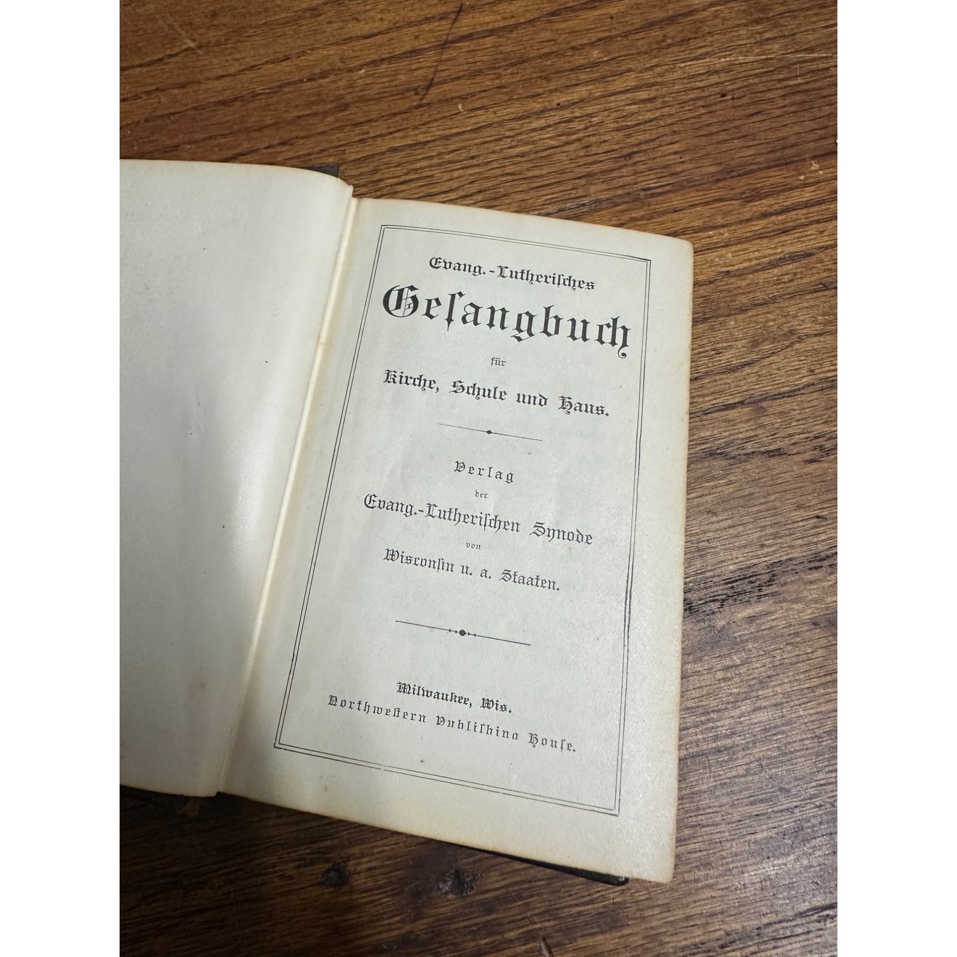 Antique c1890s Evangelical Lutheran Song Book Hymnal Hardcover German