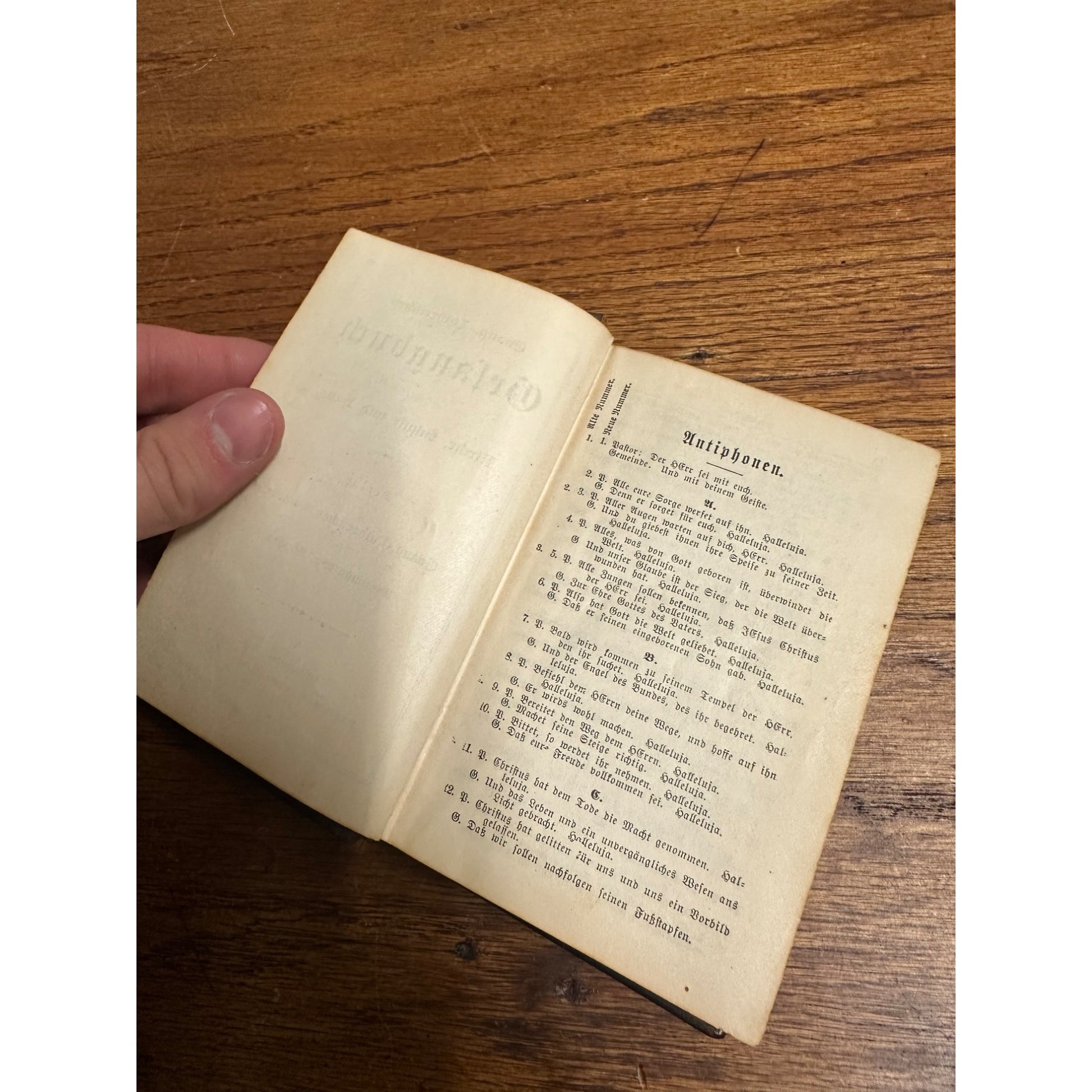 Antique c1890s Evangelical Lutheran Song Book Hymnal Hardcover German