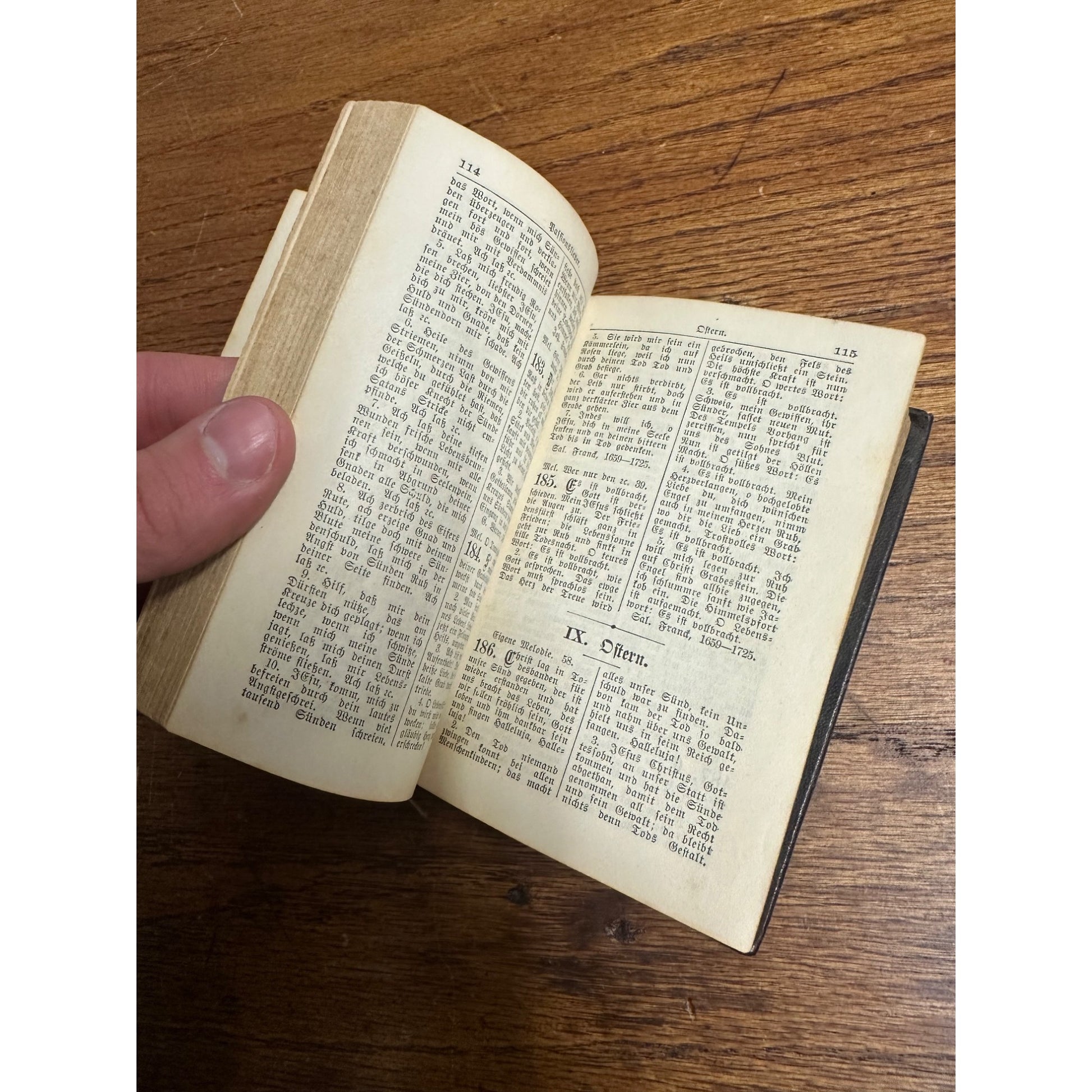 Antique c1890s Evangelical Lutheran Song Book Hymnal Hardcover German